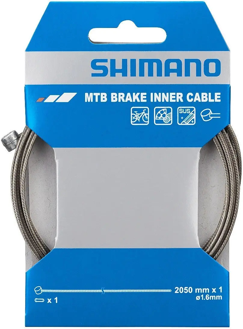 Shimano MTB stainless steel inner brake wire,1.6 x 2050 mm, single Shimano