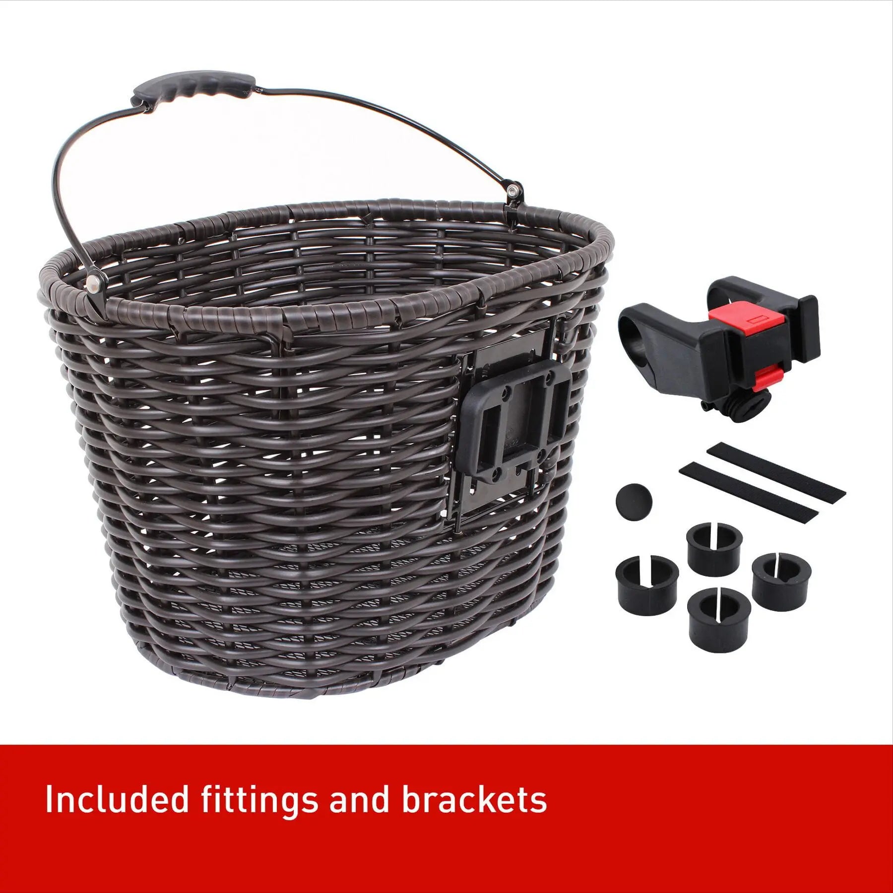 M-Part Stockbridge woven basket - handle and Quick Release Clip M-part